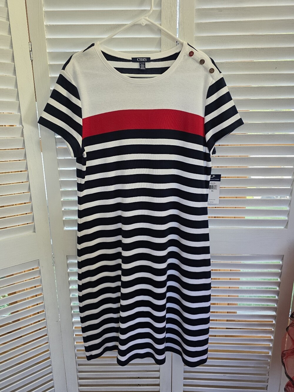 Chaps Summer Nautical Dress Size XL